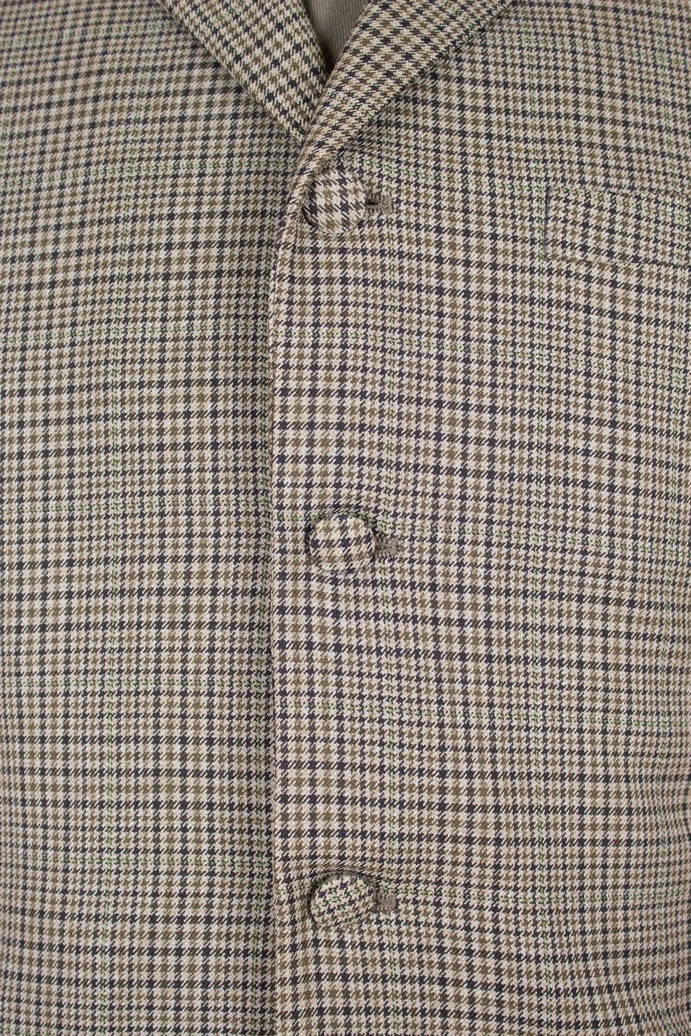 SWEDISH 1960S BROWN CHECKERED TWO PIECE SUIT BY WIDENGRENS. SIZE CA EU 46