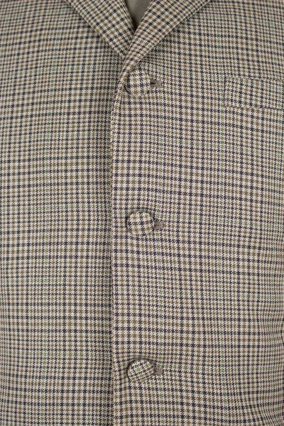 SWEDISH 1960S BROWN CHECKERED TWO PIECE SUIT BY WIDENGRENS. SIZE CA EU 46