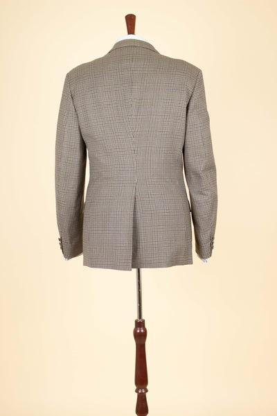 SWEDISH 1960S BROWN CHECKERED TWO PIECE SUIT BY WIDENGRENS. SIZE CA EU 46