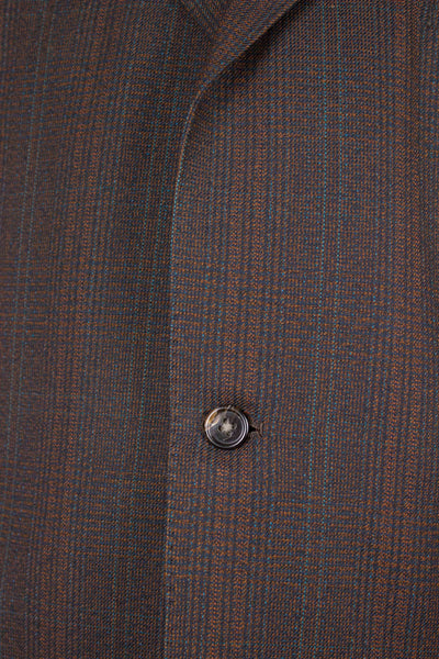 SWEDISH 1960S BROWN SINGLE BREASTED TWO TPIECE SUIT BY RYTTERKVIST. SIZE CA EU 50