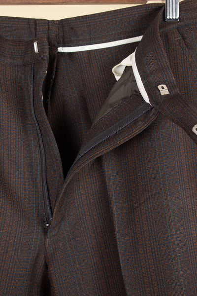 SWEDISH 1960S BROWN SINGLE BREASTED TWO TPIECE SUIT BY RYTTERKVIST. SIZE CA EU 50