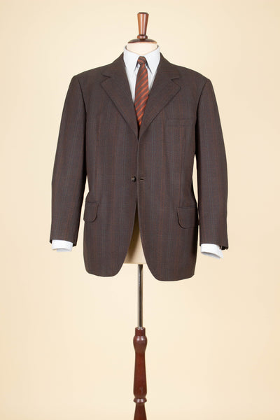 SWEDISH 1960S BROWN SINGLE BREASTED TWO TPIECE SUIT BY RYTTERKVIST. SIZE CA EU 50