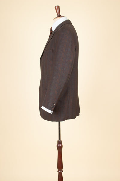 SWEDISH 1960S BROWN SINGLE BREASTED TWO TPIECE SUIT BY RYTTERKVIST. SIZE CA EU 50