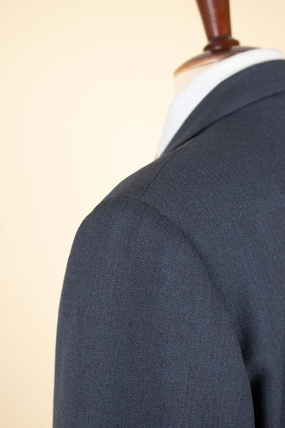 SWEDISH 1950S/1960s BLUE GREY TWO PIECE SINGLE BREASTED SUIT BY WIDENGRENS. SIZE CA EU 50