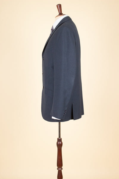 SWEDISH 1950S/1960s BLUE GREY TWO PIECE SINGLE BREASTED SUIT BY WIDENGRENS. SIZE CA EU 50