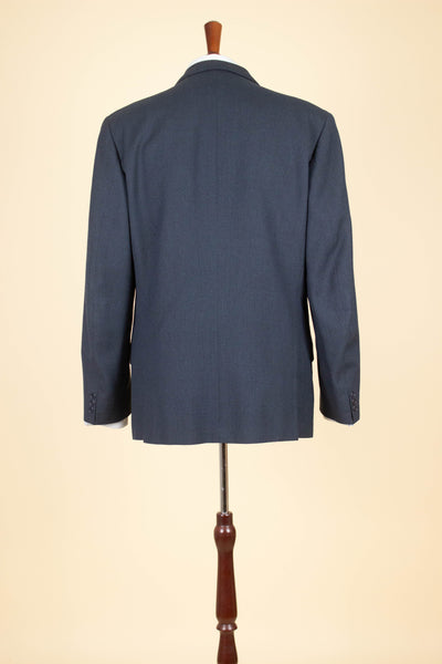 SWEDISH 1950S/1960s BLUE GREY TWO PIECE SINGLE BREASTED SUIT BY WIDENGRENS. SIZE CA EU 50