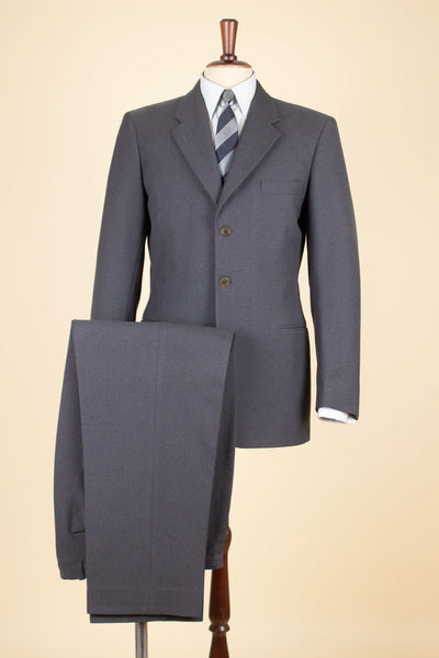 SWEDISH 1950S GREY TWO PIECE SINGLE BREASTED SUIT BY RYTTERQVIST. SIZE CA EU 48