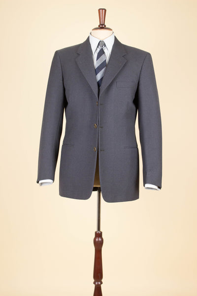 SWEDISH 1950S GREY TWO PIECE SINGLE BREASTED SUIT BY RYTTERQVIST. SIZE CA EU 48