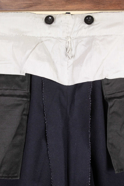 SWEDISH 1930S DARK BLUE DOUBLE BREASTED THREE PIECE SUIT BY PUB. SIZE CA EU 48