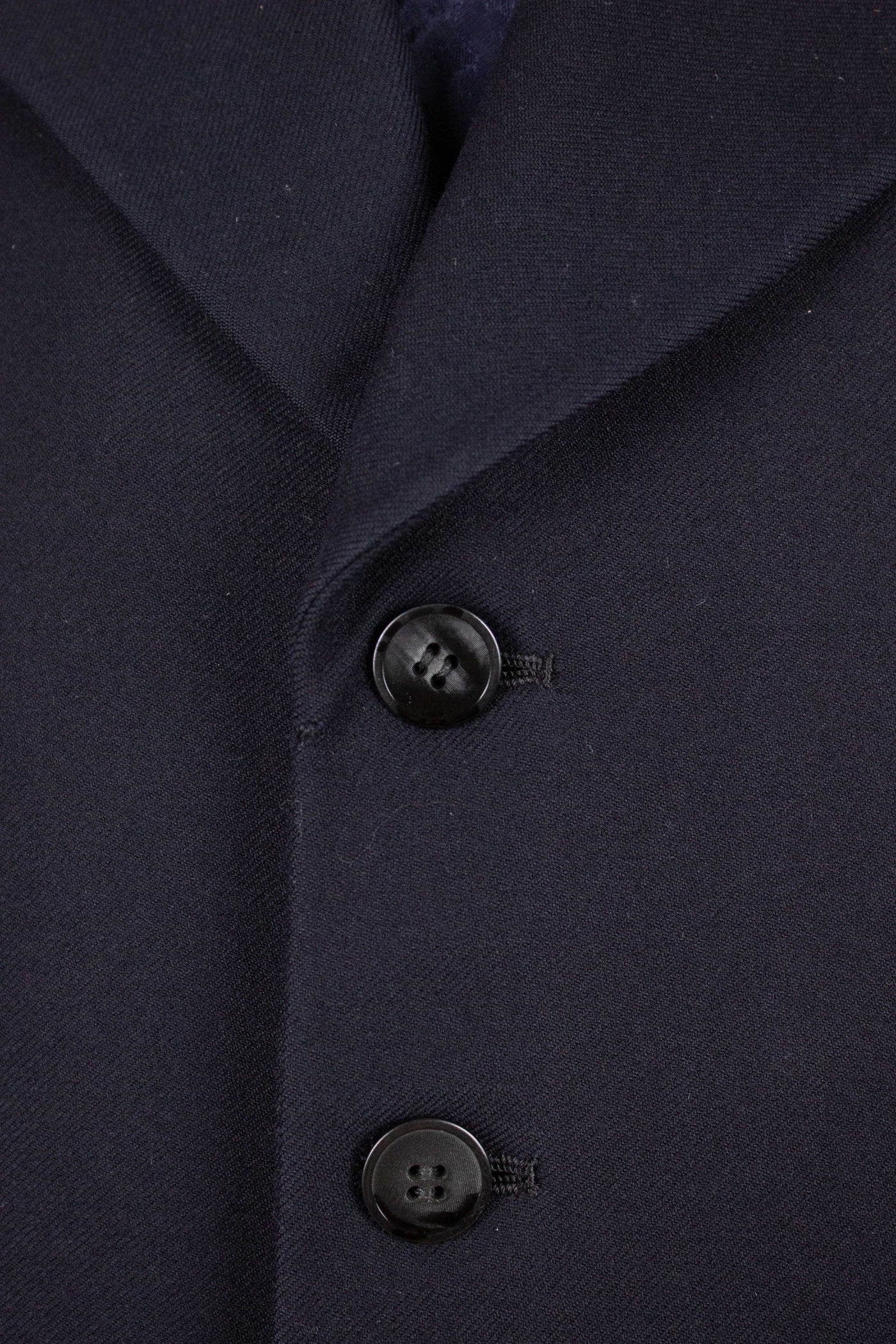 SWEDISH 1930S DARK BLUE TWO PIECE SINGLE BREASTED SUIT BY H.WISTRÖM. SIZE CA EU 44