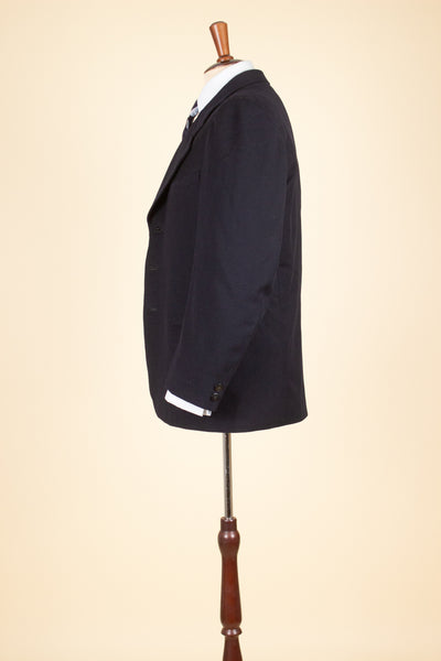SWEDISH 1930S DARK BLUE TWO PIECE SINGLE BREASTED SUIT BY H.WISTRÖM. SIZE CA EU 44