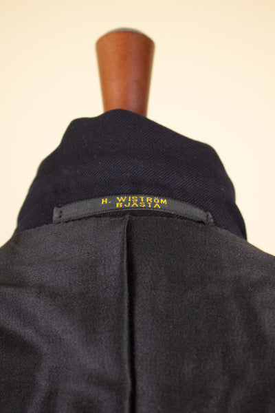 SWEDISH 1930S DARK BLUE TWO PIECE SINGLE BREASTED SUIT BY H.WISTRÖM. SIZE CA EU 44