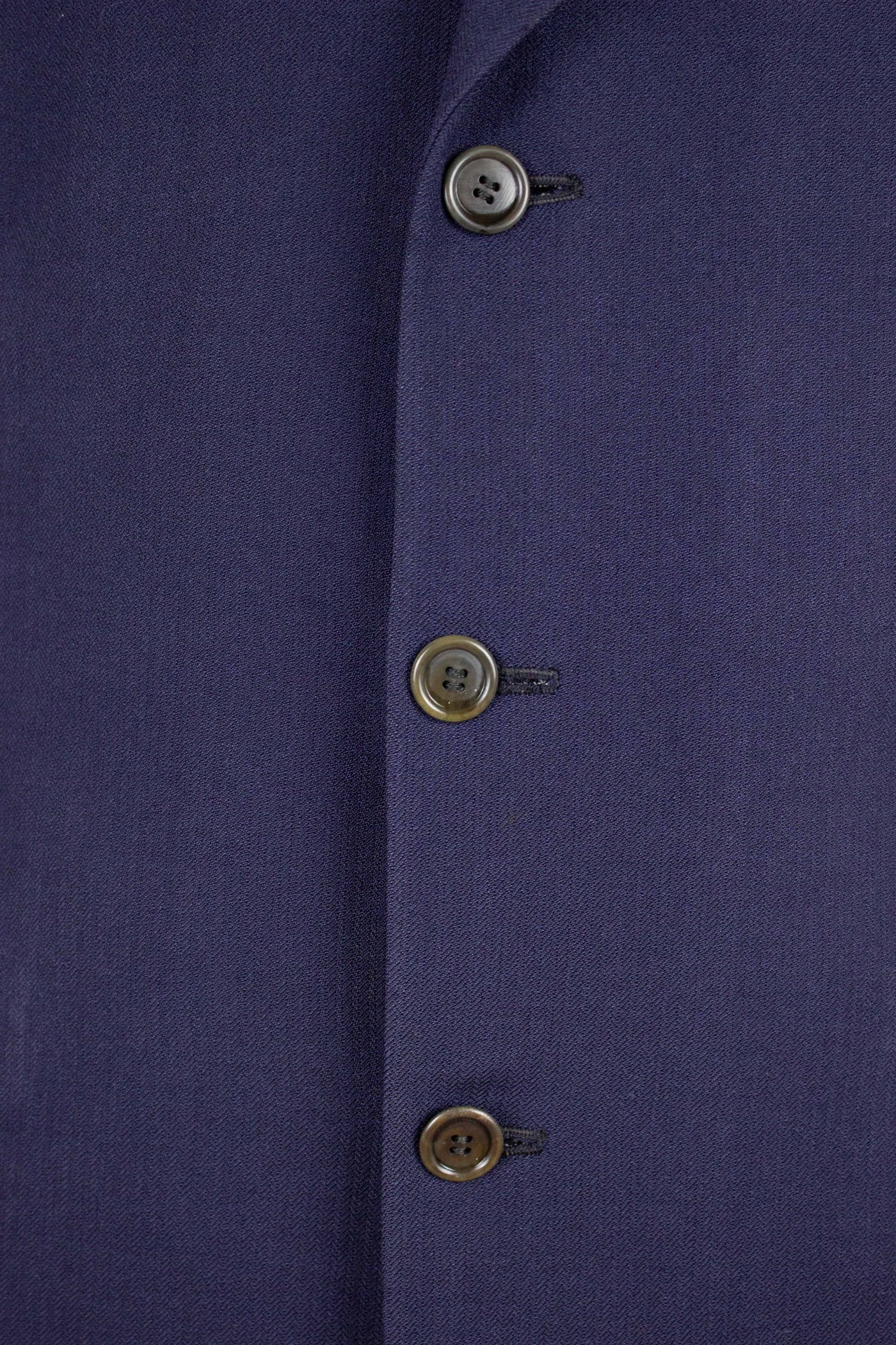 SWEDISH 1940S DARK BLUE TWO PIECE DOUBLE BREASTED SUIT BY RORY. SIZE CA EU 50