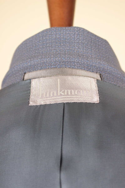 SWEDISH 1940S/1950S GREY TWO PIECE DEADSTOCK SUIT BY FUNKMAN. SIZE CA EU 50
