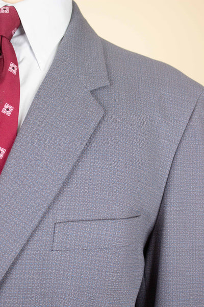 SWEDISH 1940S/1950S GREY TWO PIECE DEADSTOCK SUIT BY FUNKMAN. SIZE CA EU 50