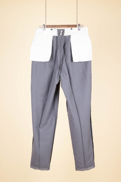 SWEDISH 1940S/1950S GREY TWO PIECE DEADSTOCK SUIT BY FUNKMAN. SIZE CA EU 50