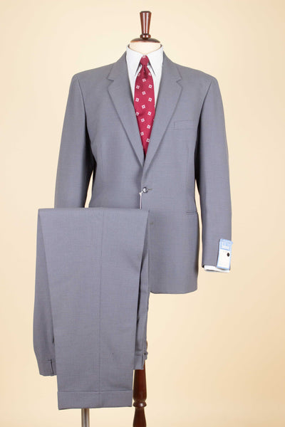 SWEDISH 1940S/1950S GREY TWO PIECE DEADSTOCK SUIT BY FUNKMAN. SIZE CA EU 50