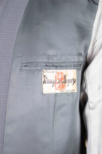 SWEDISH 1940S/1950S GREY TWO PIECE DEADSTOCK SUIT BY FUNKMAN. SIZE CA EU 50