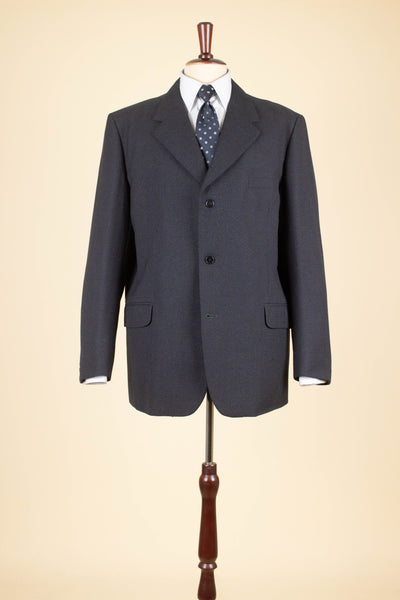 1960S SWEDISH DARK GREY SINGLE BREASTED TWO PIECE SUIT BY G. THULIN. SIZE CA EU 56