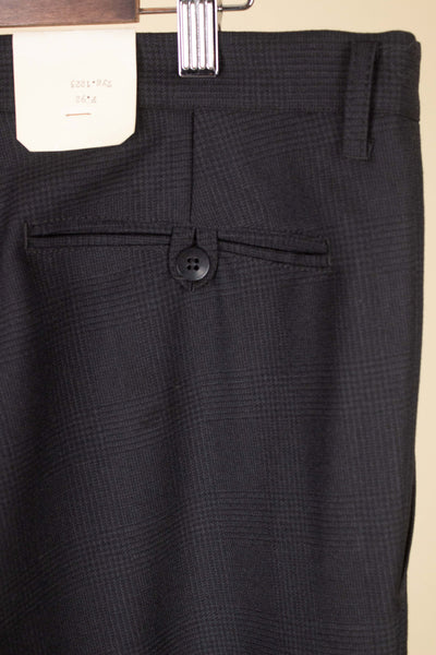 SWEDISH 1960S DARK GREY TWO PIECE SINGLE BREASTED DEADSTOCK SUIT BY UNKNOWN MAKER. SIZE CA EU 48