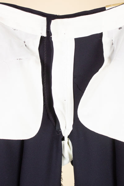 SWEDISH 1960S DARK BLUE DEADSTOCK DOUBLE BREASTED SUIT BY FUNK. SIZE CA EU 48