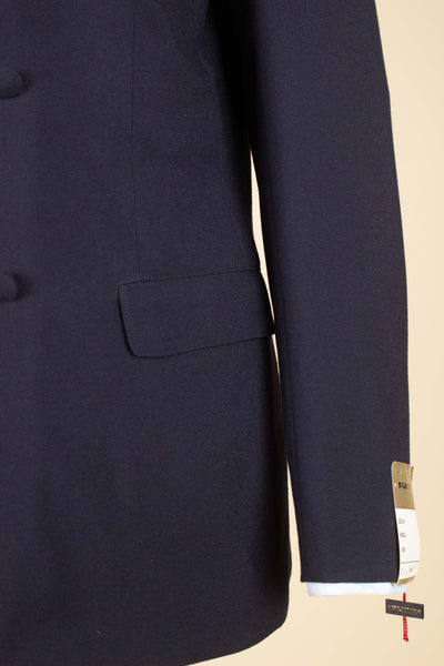 SWEDISH 1960S DARK BLUE DEADSTOCK DOUBLE BREASTED SUIT BY FUNK. SIZE CA EU 48