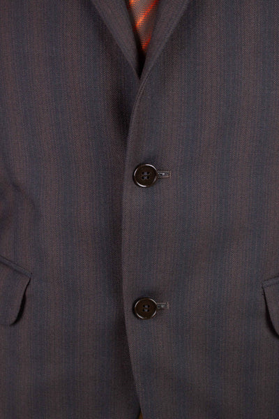 SWEDISH 1950S TWO PIECE BROWN SINGLE BREASTED SUIT BY HOLLYWOOD. SIZE CA EU 48