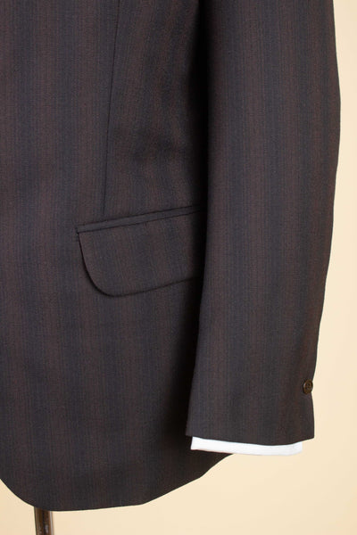 SWEDISH 1950S TWO PIECE BROWN SINGLE BREASTED SUIT BY HOLLYWOOD. SIZE CA EU 48