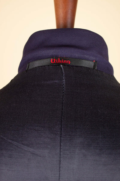 SWEDISH 1940S DARK BLUE DOUBLE BREASTED THREE PIECE SUIT BY VIKING. SIZE CA EU 50