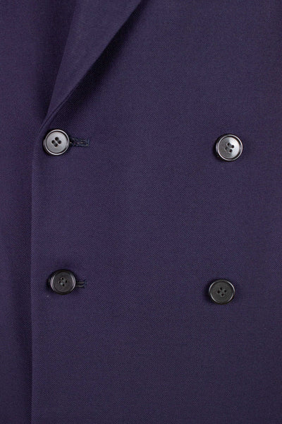 SWEDISH 1940S DARK BLUE DOUBLE BREASTED THREE PIECE SUIT BY VIKING. SIZE CA EU 50