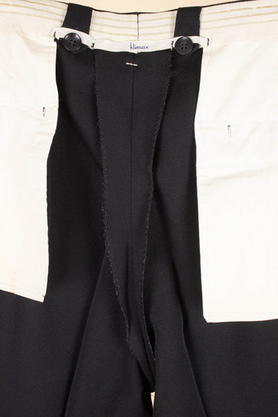 SWEDISH 1950S BLACK TWO PIECE SINGLE BREASTED SUIT, MAKER UNKNOWN. SIZE CA EU 56
