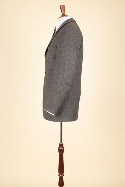 SWEDISH 1960 BESPOKE GREY TWO PIECE SUIT BY PAUL U BERGSTRÖM. SIZE CA EU 46