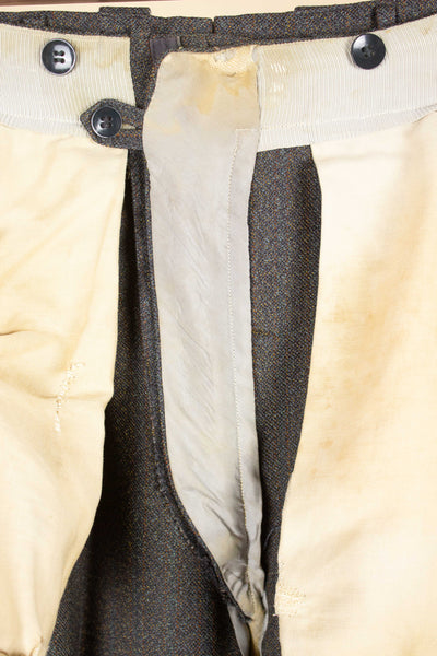 SWEDISH 1960 BESPOKE GREY TWO PIECE SUIT BY PAUL U BERGSTRÖM. SIZE CA EU 46
