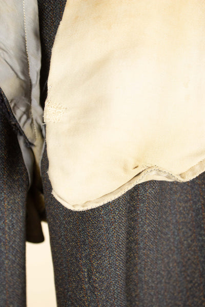 SWEDISH 1960 BESPOKE GREY TWO PIECE SUIT BY PAUL U BERGSTRÖM. SIZE CA EU 46