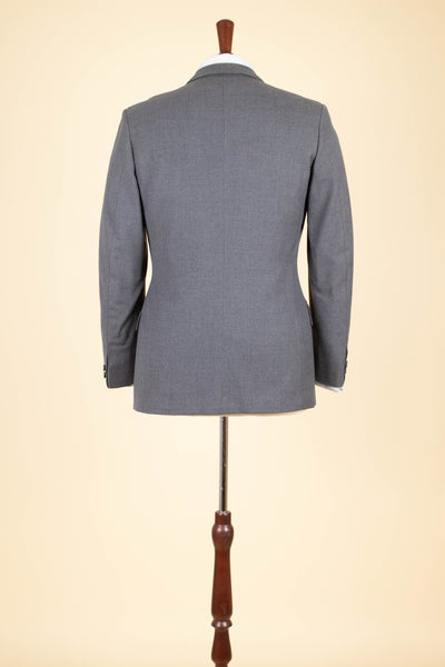 SWEDISH 1950S DEADSTOCK TWO PIECE SINGLE BREASTED MID GREY SUIT BY TEDDER. SIZE CA EU 44