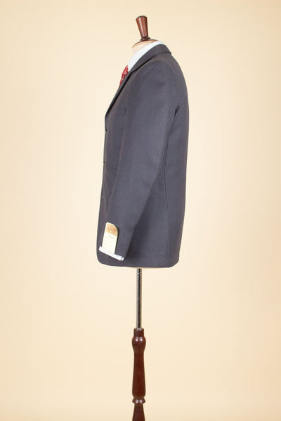 SWEDISH 1950S DEADSTOCK MID GREY TWO PIECE SINGLE BREASTED SUIT BY GULLMAN. SIZE CA EU 44