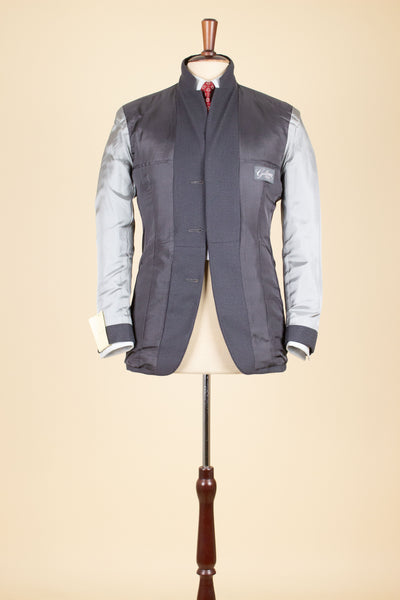 SWEDISH 1950S DEADSTOCK MID GREY TWO PIECE SINGLE BREASTED SUIT BY GULLMAN. SIZE CA EU 44