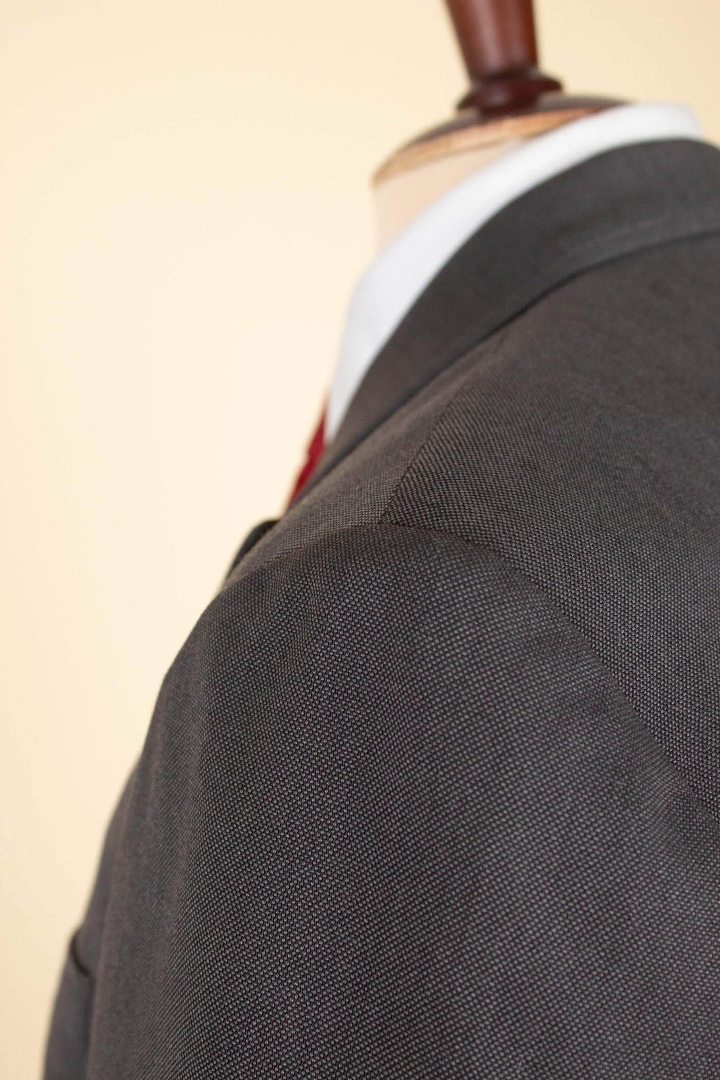 SWEDISH 1960S DEADSTOCK GREY TWO PIECE DOUBLE BREASTED SUIT BY RYWI. SIZE CA EU 46