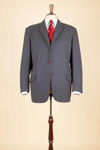SWEDISH 1950S GREY HEAVYWEIGHT TWO PIECE SUIT BY WIDENGRENS. SIZE CA EU 52