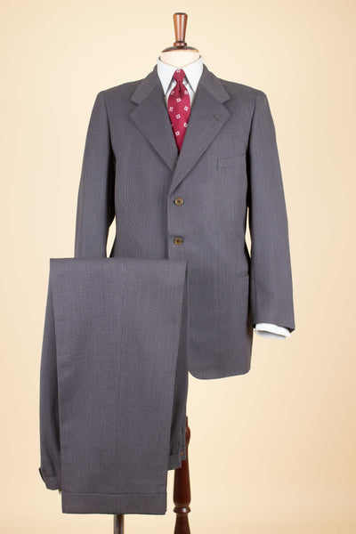 SWEDISH 1957 BESPOKE TWO PIECE MID-GREY SUIT BY ROSENBERGS. SIZE CA EU 48