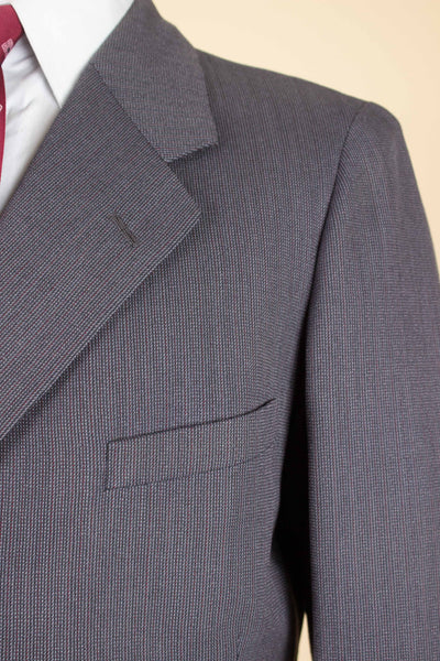 SWEDISH 1957 BESPOKE TWO PIECE MID-GREY SUIT BY ROSENBERGS. SIZE CA EU 48