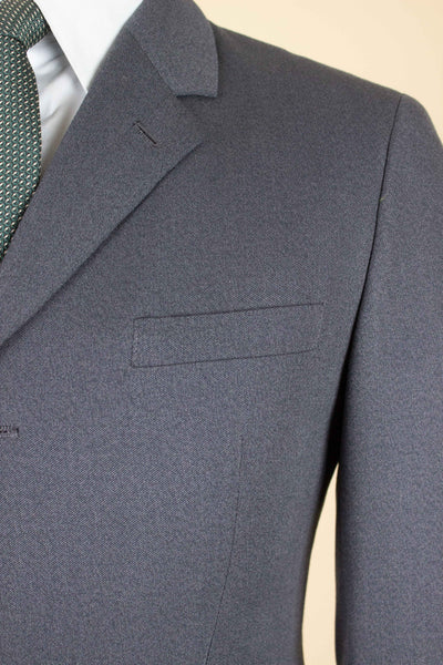 SWEDISH 1950S DEADSTOCK MID GREY TWO PIECE SUIT BY STRANDS. SIZE CA EU 44