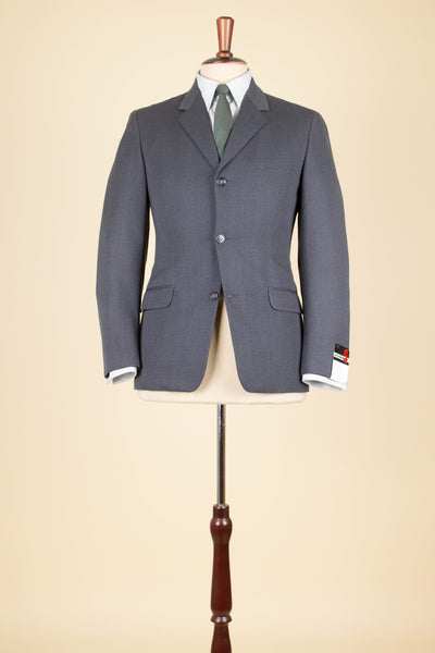 SWEDISH 1950S DEADSTOCK MID GREY TWO PIECE SUIT BY STRANDS. SIZE CA EU 44