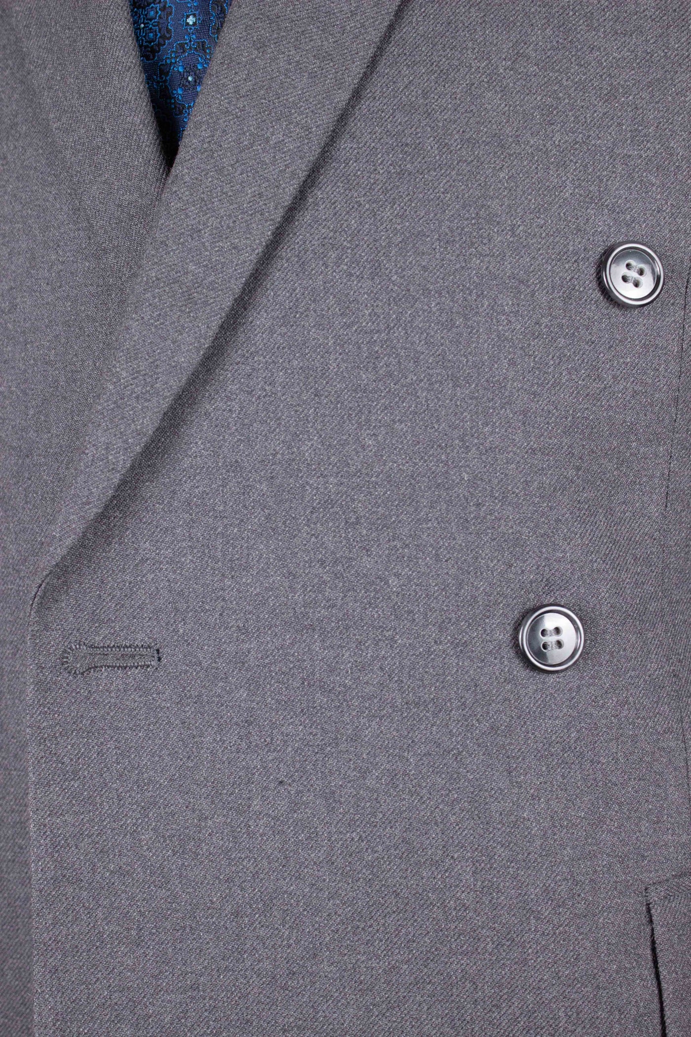 SWEDISH 1950S DEADSTOCK MID GREY TWO PIECE DOUBLE BREASTED SUIT BY STRANDS. SIZE CA EU 42