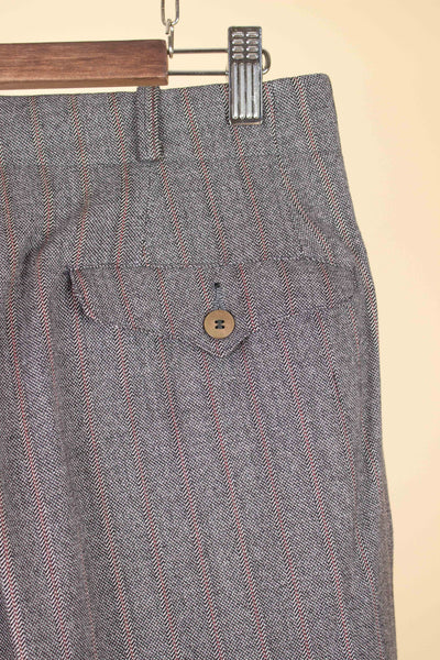 SWEDISH 1940S DEADSTOCK GREY THREE PIECE DOUBLE BREASTED SUIT BY ARS. SIZE CA EU 50