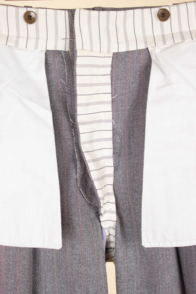 SWEDISH 1940S DEADSTOCK GREY THREE PIECE DOUBLE BREASTED SUIT BY ARS. SIZE CA EU 50