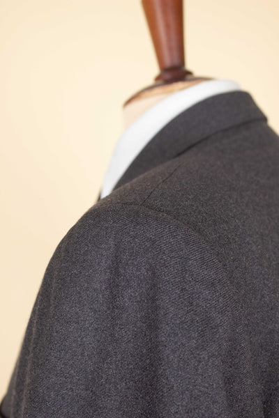 SWEDISH 1950S GREY DOUBLE BREASTED TWO PIECE SUIT BY UNKNOWN MAKER. SIZE CA EU 46