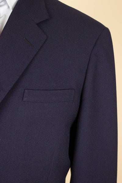 SWEDISH 1959 DARK BLUE TWO PIECE SINGLE BREASTED BESPOKE SUIT BY TH PERSSON. SIZE CA EU 50