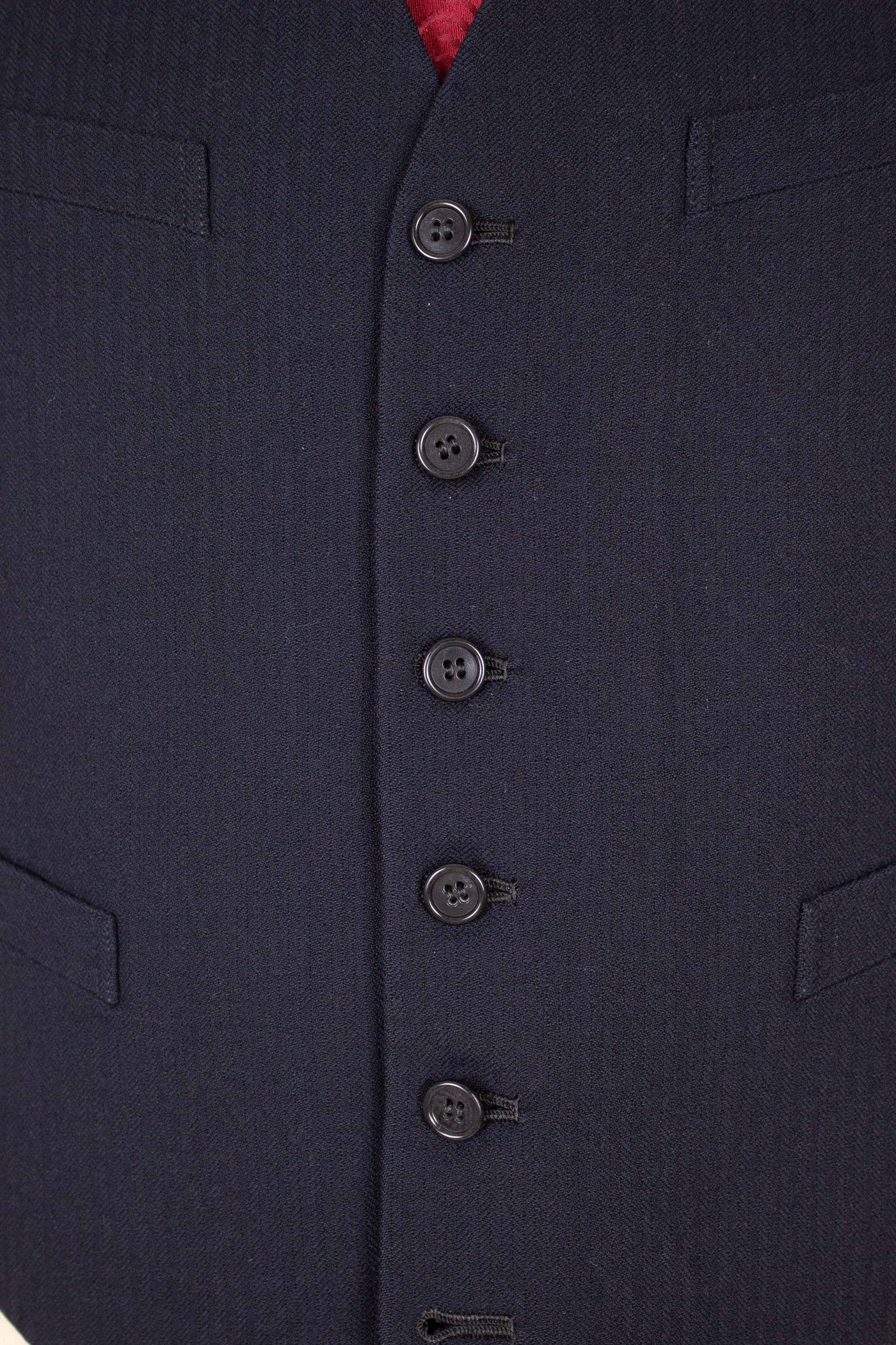 SWEDISH 1950 DARK BLUE THREE PIECE SINGLE BREASTED SUIT BY J.T. WIKSTRÖM. SIZE CA EU 50