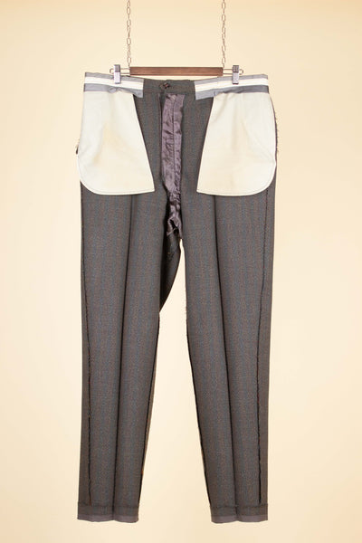 BRITISH 1950S/1960S BROWN-GREEN TWO PIECE SINGLE BREASTED BESPOKE SUIT. SIZE CA EU 52-54